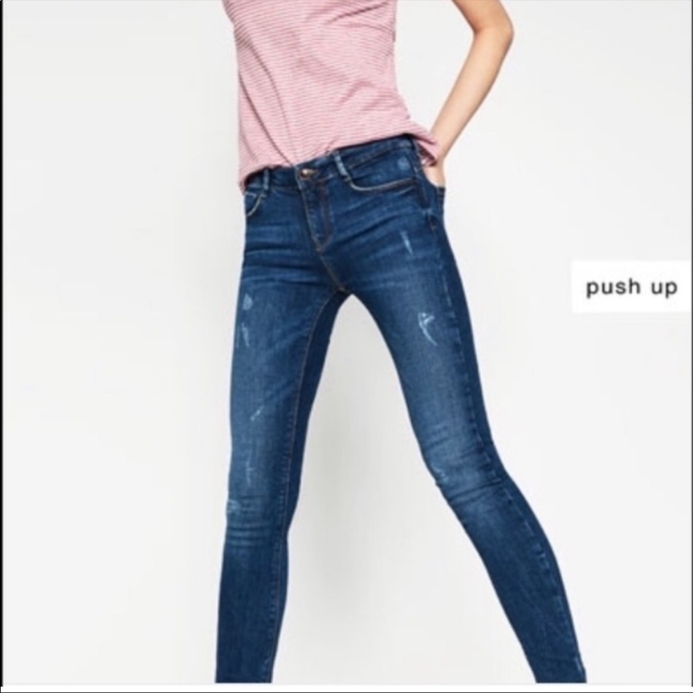 Zara embrace silhouette skinny high waisted jeans!